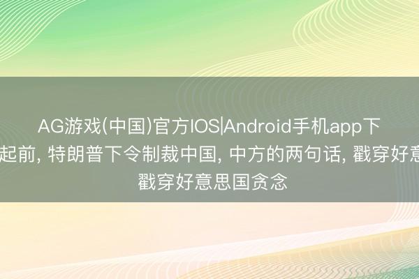 AG游戏(中国)官方IOS|Android手机app下载 专机升起前， 特朗普下令制裁中国， 中方的两句话， 戳穿好意思国贪念