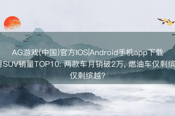 AG游戏(中国)官方IOS|Android手机app下载 4月SUV销量TOP10: 两款车月销破2万, 燃油车仅剩缤越?