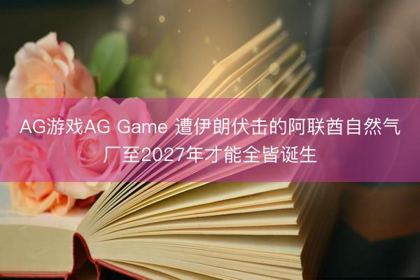 AG游戏AG Game 遭伊朗伏击的阿联酋自然气厂至2027年才能全皆诞生