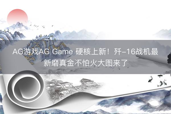 AG游戏AG Game 硬核上新！歼-16战机最新磨真金不怕火大图来了