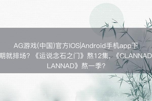 AG游戏(中国)官方IOS|Android手机app下载 忍过前期就排场? 《运说念石之门》熬12集， 《CLANNAD》熬一季?