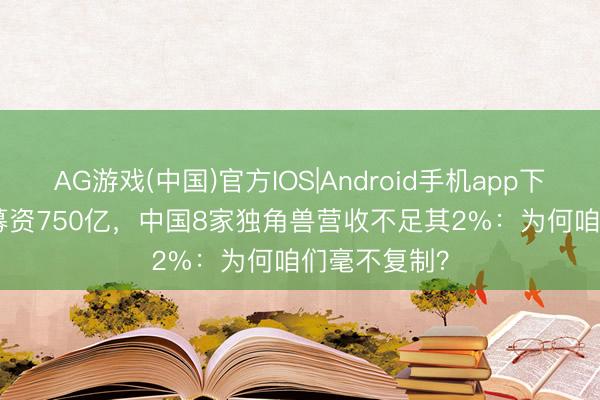 AG游戏(中国)官方IOS|Android手机app下载 SpaceX募资750亿，中国8家独角兽营收不足其2%：为何咱们毫不复制？